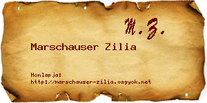 Marschauser Zilia névjegykártya